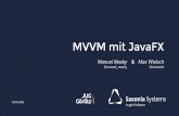 MVVM mit JavaFX - JUG Saxony...2016/04/07  · Model View ViewModel Model Applikationsmodell Unabhängig von UI Backend-System usw. Model ViewModel UI-Zustand Präsentationslogik Kommunikation