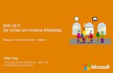 Mehr als IT: Der sichere und moderne Arbeitsplatz · Microsoft Intune Mobile device and app management to protect corporate apps and data on any device. Managed Mobile Productivity