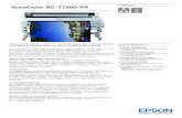 DATENBLATT SureColor SC-T7200-PS · Der SC-T7200 gehört zu der SureColor SC-T-Serie von Epson, einer 4-Farb-Großformatdrucker-Reihe, die sehr hohe Druckgeschwindigkeiten erzielt.