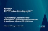 Rückblick EXPERTsuisse Jahrestagung 2017 · Impulsreferat: Karl-Heinz Land (Geschäftsführer neuland) 13:00 Stehlunch 14:00 Praxiseinblick: Digitalisierungsgrad und Herausforderungen