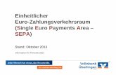 Einheitlicher Euro-Zahlungsverkehrsraum (Single Euro ... · Allen unseren Kunden wurden im Oktober 2012 die neuen Inkassovereinbarungen zugeschic kt. Falls Sie diese noch nicht zurückgegeben