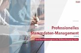 Professionelles Stammdaten-Management - Deutsche Kongress: Fachaustausch und ... · 2020-03-19 · • Standards und Normen zur Messung der Datenqualität • Die Integration bestehender