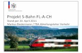 Regierung des Fürstentums Liechtenstein Projekt S-Bahn FL-A-CH · 2014-12-09 · S-Bahn FL-A-CH Bisherige Arbeiten Verträge 2007: Vereinbarung betreffend Entwicklung des Eisenbahnwesens