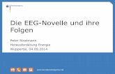 Die EEG-Novelle und ihre Folgen - Neue Effizienz · Die EEG-Novelle und ihre Folgen Peter Stratmann Herausforderung Energie Wuppertal, 04.09.2014 . ... Absenkung und atmende Deckel
