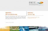 BEE- EEG€¦ · Die EEG-Novelle 2014 deckelt erstmalig den Ausbau der Erneuerbaren Energien in Deutschland. Der Ausbau von Windenergie-Onshore soll beibehalten und der von Bioenergie