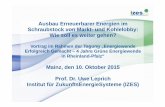 Ausbau Erneuerbarer Energien im Schraubstock von Markt ......EEG-Novelle 2016 umgesetzt werden könnte. Perspektive Grünstrommarktmodell. 26 [Leprich, Mainz, 10. Oktober 2015] ...