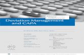 Deviation Management and CAPA - GMP Navigator · relevance of a proper deviation management and CAPAs. ICH Q9 on Quality Risk Management and ICH Q10 on Pharmaceutical Quality Systems