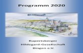 Programm 2020 - Rupertsberger Hildegard-Gesellschaft · „Ich bin der Weg “ (Joh14,6) mit Jakobus Kaffanke OS, enediktiner, Dipl. Theologe, Meditationslehrer Eine Säule des gesellschaftlichen