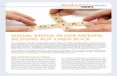 Social Media in der Medien- bildung auf einen blick · Praxistipp: Um eine Aktion oder Kampagne promi-nent zu platzieren und sichtbar zu machen, können die Titelbilder der Social