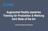 Augmented Reality basiertes Training für …...wird State of the Art Dr. Björn Schwerdtfeger, CEO AR-Experts Ist Ihr Unternehmen Augmented Reality-ready ? Alles was digital werden
