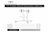 TV Trolley Stand Instruction Manual ... Fixez le tube carr£© (1,2) au connecteur du tube (3) en utilisant