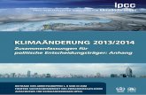 Klimaänderung 2013/2014 – Zusammenfassungen für politische ... · PDF file - in Österreich beim Umweltbundesamt, Spittelauer Lände 5, 1090 Wien, E-Mail: publikationen@umweltbundesamt.at,