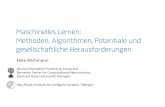 Maschinelles Lernen: Methoden, Algorithmen, Potentiale und ...Neural Information Processing Group and Bernstein Center for Computational Neuroscience, Eberhard Karls Universität Tübingen