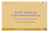ALKIS -Einführung in der Katasterverwaltung...05.Juli 2011 16 Objekt-arten-Katalog für ALKIS ALKIS-Objektarten Länderspezifische Auswahl von Objektarten AdV-Grunddatenbestand Flurstück,