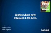 Sophos what's new: Intercept X, ML & Co. · Sophos –30 Jahre Erfahrung •Akquisition u.a. von Utimaco 2009, Astaro 2011, Dialogs 2012, Cyberoam 2014, SurfRight 2015, invincea 2017