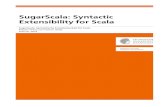 SugarScala: Syntactic Extensibility for Scalaseba/... · Scala [25] is a rather young programming language, inﬂuenced by object-oriented, as well as functional programming paradigms.