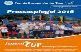 Tennis Europe Junior Tour - Jugendcup Renningen/Rutesheim · elektronischen Presse mit Informationen vor und während des Turniers, haben wir nun auch immer besseren Zugriff auf den