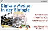 PH Ludwigsburg Digitale Medien...Digitale Medien in der Biologie Kennenlernen Ihr Referent • Toni Cramer • Jahrgang 1962 • Bio-Studium an der Uni Stuttgart • Referent an der