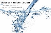 Wasser - unser Leben€¦ · Wem gehört das Wasser? Unsere Themen heute: - Klima und Wasser: Wem gehört das Wasser - Was tut die Schweiz: Internationale Projekte rund um Wasser