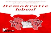 Petitionsausschuss des Landtags Steiermark Jahresbericht ... · Abstimmung: Stellungnahme mehrheitlich angenommen (SP, VP) 168/1 Für eine aliquote Zuweisung der Asylwerber in den