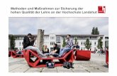 Methoden und Maßnahmen zur Sicherung der hohen Qualität ......nehmen die Studiengänge der Hochschule an dem Bayerischen Absolventen Panel (BAP) des IHF teil. Der weitere Aufbau