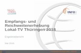 Empfangs- und Reichweitenerhebung Lokal-TV Thüringen 2018 · 2018-10-29 · Funkanalyse Thüringen 2018 – Lokal-TV Empfangs- und Reichweitenerhebung Lokal-TV Thüringen 2018 .