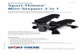 Bedienungsanleitung Sport-Thieme Mini-Stepper ˜ in · Sport-Thieme® Mini-Stepper ˜ in ˚ Stärkt die Bein- und Gesäßmuskulatur. Trittfläche gerade und zur Seite einstellbar.