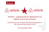 Airbnb – ungebrochenes Wachstum im Wallis und in der Schweiz · Wie schon weltweit beobachtet, setzt Airbnb auch in der Schweiz sein starkes Wachstum fort. Das zeigen die neuen