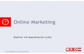 Online Marketing - WKO.at · 2017-03-15 · Online Marketing Auch Internetmarketing oder Web-Marketing genannt Umfasst alle Marketing Maßnahmen, die Besucher auf eine Internetpräsenz