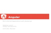 Angular...2 Aufbau & Inhalt I. Rich Internet Applications II. Nutzen von Angular III. Einführung in Angular 1. Architektur Übersicht 2. Erläuterung der einzelnen Komponenten 4 RIA