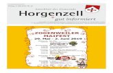 KW 22 Horgenzell 53€¦ · Tel. 07504 97 01-0, Fax 07504 97 01 -18 E-Mail: info@horgenzell.de, Homepage: Öﬀ nungszeiten des Rathauses Montag bis Freitag 8.00 - 12.00 Uhr Dienstag