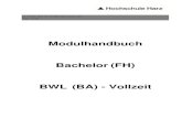 Modulhandbuch Bachelor (FH) BWL (BA) - Vollzeit · 2018-05-08 · Bachelor (FH) BWL (BA) - Vollzeit. Modulbeschreibung - Grundlagen BWL BWL01 Stg: 877(BWL (BA)) Vert: 877(BWL (BA))
