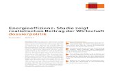 Energieeffizienz: Studie zeigt realistischen Beitrag der ... · PDF file 23. April 2012 Nummer 9 Energiewende Die Schweizer Wirtschaft verfügt beim Thema Energieeffizienz über einen