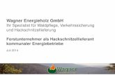 Wagner Energieholz GmbH · 2014-08-20 · Presentation1.pptx 1 Wagner Energieholz GmbH Ihr professioneller Partner bei der Nutzung von Bioenergie aus Holz Gründung Oktober 2010 Geschäftsführer