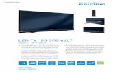 LED TV 55 GFB 6627 - Grundig · PDF file 2016-03-21 · Product News | Vision LED TV 55 GFB 6627 Vision 6 55" / 139 cm Smart Inter@ctive TV 4.0 Plus mit Dual Core Prozessor, der neuen