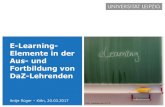 E-Learning- Elemente in der Aus- und Fortbildung von DaZ ... · Zu Fragen der Aufgabengestaltung auf Lernplattformen und Grundlagen der Online-Moderation: Meister, Hildegard und Shalaby,