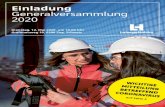 LafargeHolcim Generalversammlung 2020 - Einladung · Einladung Generalversammlung 2020 Dienstag, 12. Mai 2020, um 10.00 Uhr Grafenauweg 10, 6300 Zug, Schweiz VIRUS auf Seite 3