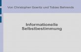 Von Christopher Goeritz und Tobias Behrends - hu-berlin.dewaste.informatik.hu-berlin.de/Lehre/ss06/SE_ueberwachung/... · 2006-05-11 · Volkszählungsurteil 1983 - was und warum