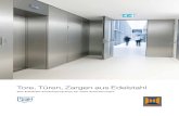 Tore, Türen, Zargen aus Edelstahl · eignet sich besonders für moderne Architekturen. Sie ist mit allen Zargenvarianten kombinierbar. Mit der 62 mm Blockzarge ergibt sich auf der