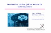Deduktive und objektorientierte Datenbanken · Deduktive und objektorientierte Datenbanken, Kassel, WS 2004/05 6 Bibliography Main Sources [AHV 95] S. Abiteboul, R. Hull, V. Vianu: