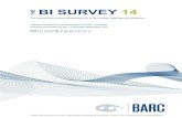 MicroStrategy im THE BI Survey 14€¦ · MicroStrategy war einer der ersten Anbieter, die mobile Endgeräte (Apple) umfassend unterstützten. Der Hersteller stellt seine Analysesoftware