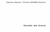 Basics - Epson Stylus R2000 Series · page 8). Pour les photos multiples, les panoramiques et les bannières, chargez le papier en rouleau en utilisant les supports de papier en rouleau