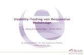 Usability-Testing von Responsive Webdesign · PDF file 18 Usability-Testing von Responsive Webdesign Martin Beschnitt Managing Director & Senior UX-Consultant 040 36166-7981 martin.beschnitt@