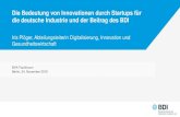 Die Bedeutung von Innovationen durch Startups für die deutsche Industrie … · 2016-12-09 · Die Bedeutung von Innovationen durch Startups für die deutsche Industrie und der Beitrag