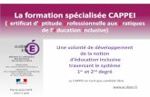 La formation spécialisée CAPPEIien71-ash.cir.ac-dijon.fr/wp-content/uploads/sites/7...La correspondance aux attendus de l’examen en matière de durée (20 minutes de présentation
