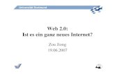 Web 2.0: Ist es ein ganz neues Internet? - TU Dortmund â€‍Web 2.0 ist die Business Revolution in der