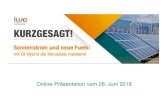 Online-Präsentation vom 26. Juni 2019€¦ · Online-Präsentation vom 26. Juni 2019. 1 » Das Klimakabinett der Bundesregierung soll dafür sorgen, dass die für 2030 angestrebten