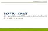 STARTUP SPIRIT - uni- STARTUP SPIRIT Zur Konzeption und Philosophie der Arbeitswelt junger Unternehmen