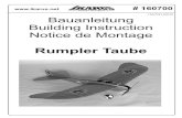 Rumpler Taube - - Models/SlowFlyآ  # 160700 Bauanleitung Building Instruction Notice de Montage Rumpler