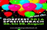 DORFFEST 2016 SPREITENBACH 26. bis 28. Augustttc-spreitenbach.ch/...Spreitenbach_Dorffest-2016_Festfuehrer-A5_W… · 28.8.2016 Hauptbühne 18.00 - 20.00. 18 Apotheke R.Gysler u.